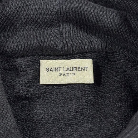 Saint Laurent Rive Gauche Logo Hoodie Black Size S 2018 - Picture 5 of 8